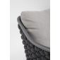 Лаунж-кресло плетеное с подушкой Garden Relax Everly алюминий, роуп, олефин антрацит, серый Фото 6