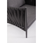 Лаунж-кресло плетеное с подушками Garden Relax Jacinta алюминий, роуп, олефин антрацит, серый Фото 7
