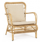Лаунж-кресло плетеное с подушками Garden Relax Florisel алюминий, искусственный ротанг, олефин натуральный, бежевый Фото 1