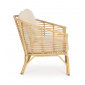 Лаунж-кресло плетеное с подушкой Garden Relax Mabel алюминий, искусственный ротанг, олефин натуральный, бежевый Фото 5