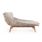 Лаунж-лежак плетеный с подушками Garden Relax Tamires тик, алюминий, роуп, олефин натуральный, бежевый, серый Фото 4