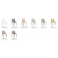 Комплект пластиковых стульев Nardi Doga Bistrot Set 4 стеклопластик капучино Фото 3
