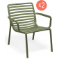 Комплект пластиковых кресел Nardi Doga Relax Set 2 стеклопластик агава Фото 1