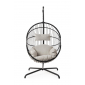 Кресло плетеное подвесное Garden Relax Finley сталь, роуп, полиэстер антрацит, серый Фото 2