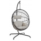 Кресло плетеное подвесное Garden Relax Finley сталь, роуп, полиэстер антрацит, серый Фото 1