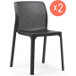 Комплект пластиковых стульев Nardi Bit Set 2 стеклопластик антрацит Фото 1