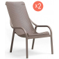Комплект пластиковых кресел Nardi Net Lounge Set 2 стеклопластик тортора Фото 1