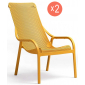 Комплект пластиковых кресел Nardi Net Lounge Set 2 стеклопластик горчичный Фото 1