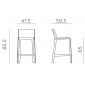 Комплект пластиковых полубарных стульев Nardi Trill Stool Mini Set 2 стеклопластик тортора Фото 2