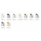 Комплект пластиковых полубарных стульев Nardi Trill Stool Mini Set 2 стеклопластик табак Фото 3