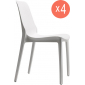 Комплект пластиковых стульев Scab Design Ginevra Set 4 стеклопластик лен Фото 1