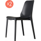 Комплект пластиковых стульев Scab Design Ginevra Set 2 стеклопластик антрацит Фото 1