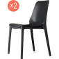 Комплект пластиковых стульев Scab Design Ginevra Set 2 стеклопластик антрацит Фото 1