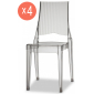 Комплект прозрачных стульев Scab Design Glenda Set 4 поликарбонат прозрачный Фото 1