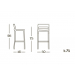 Комплект пластиковых барных стульев Scab Design Divo Set 2 анодированный алюминий, стеклопластик оранжевый Фото 2