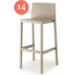 Комплект пластиковых барных стульев Scab Design Kate Set 4 технополимер тортора Фото 1