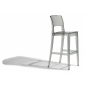 Комплект барных прозрачных стульев Scab Design Isy Antishock Set 2 поликарбонат серый Фото 4