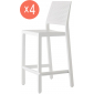 Комплект пластиковых полубарных стульев Scab Design Emi Set 4 технополимер лен Фото 1