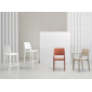 Комплект пластиковых полубарных стульев Scab Design Emi Set 4 технополимер лен Фото 5