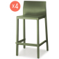 Комплект пластиковых полубарных стульев Scab Design Kate Set 4 технополимер зеленый Фото 1