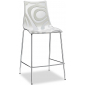 Комплект пластиковых полубарных стульев Scab Design Wave Set 4 сталь, технополимер лен Фото 3