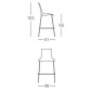 Комплект пластиковых полубарных стульев Scab Design Wave Set 4 сталь, технополимер лен Фото 2