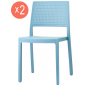 Комплект пластиковых стульев Scab Design Emi Set 2 стеклопластик голубой Фото 1