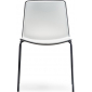 Комплект пластиковых стульев PEDRALI Tweet Set 4 металл, стеклопластик белый, черный Фото 4