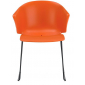 Комплект пластиковых кресел PEDRALI Grace Set 4 сталь, стеклопластик оранжевый Фото 4