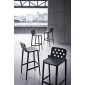 Комплект пластиковых барных стульев Gaber Isidoro 76 Set 2 металл-полимер серый Фото 6