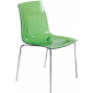 Комплект прозрачных стульев PAPATYA X-Treme S Set 2 сталь, поликарбонат хромированный, зеленый Фото 4
