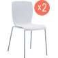 Комплект пластиковых стульев Siesta Contract Mio Set 2 сталь, полипропилен белый Фото 1