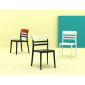 Комплект пластиковых стульев Siesta Contract Moon Set 2 стеклопластик, поликарбонат черный, прозрачный Фото 10