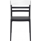 Комплект пластиковых стульев Siesta Contract Moon Set 4 стеклопластик, поликарбонат черный, прозрачный Фото 5