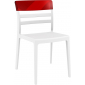 Комплект пластиковых стульев Siesta Contract Moon Set 2 стеклопластик, поликарбонат белый, красный Фото 6
