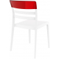 Комплект пластиковых стульев Siesta Contract Moon Set 2 стеклопластик, поликарбонат белый, красный Фото 7