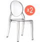 Комплект прозрачных стульев Siesta Contract Elizabeth Set 2 поликарбонат прозрачный Фото 1
