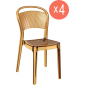 Комплект прозрачных стульев Siesta Contract Bee Set 4 поликарбонат янтарный Фото 1