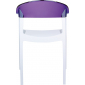 Комплект пластиковых кресел Siesta Contract Carmen Set 2 стеклопластик, поликарбонат белый, фиолетовый Фото 7