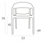 Комплект пластиковых кресел Siesta Contract Carmen Set 4 стеклопластик, поликарбонат белый, янтарный Фото 2