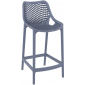 Комплект пластиковых полубарных стульев Siesta Contract Air Bar 65 Set 4 стеклопластик темно-серый Фото 8