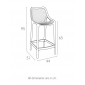 Комплект пластиковых полубарных стульев Siesta Contract Air Bar 65 Set 2 стеклопластик бежевый Фото 2