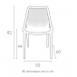 Комплект пластиковых стульев Siesta Contract Air Set 4 стеклопластик белый Фото 2