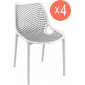 Комплект пластиковых стульев Siesta Contract Air Set 4 стеклопластик белый Фото 1
