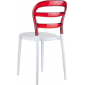 Комплект пластиковых стульев Siesta Contract Miss Bibi Set 2 стеклопластик, поликарбонат белый, красный Фото 5