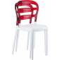 Комплект пластиковых стульев Siesta Contract Miss Bibi Set 2 стеклопластик, поликарбонат белый, красный Фото 4