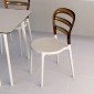 Комплект пластиковых стульев Siesta Contract Miss Bibi Set 2 стеклопластик, поликарбонат белый, янтарный Фото 8