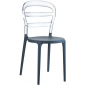 Комплект пластиковых стульев Siesta Contract Miss Bibi Set 4 стеклопластик, поликарбонат темно-серый, прозрачный Фото 5