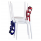 Комплект пластиковых стульев Siesta Contract Miss Bibi Set 4 стеклопластик, поликарбонат белый, фиолетовый Фото 10
