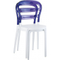 Комплект пластиковых стульев Siesta Contract Miss Bibi Set 4 стеклопластик, поликарбонат белый, фиолетовый Фото 9
